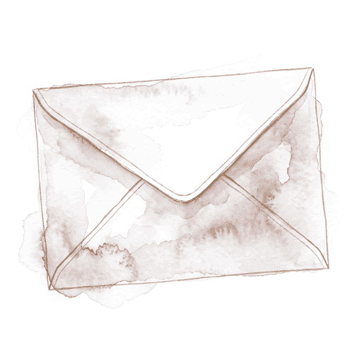 A watercolour envelope