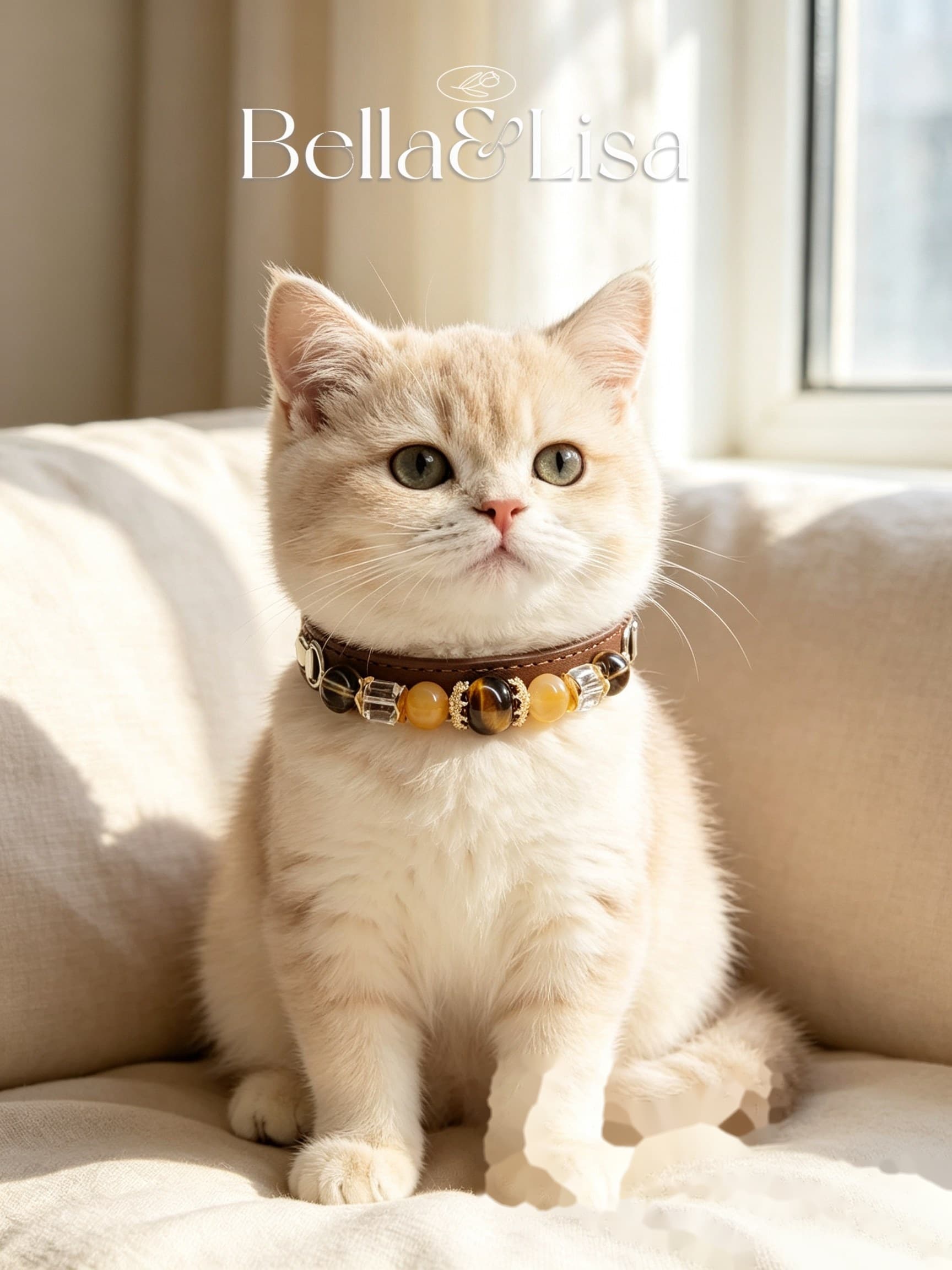 Amber Watch — Tiger's Eye — matching Tiger's Eye crystal bracelet and pet collar charm set